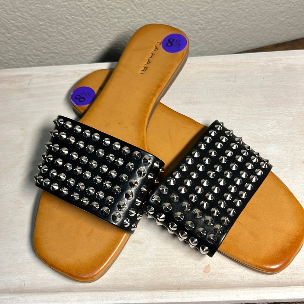 Tahari Studded Mule Sandals